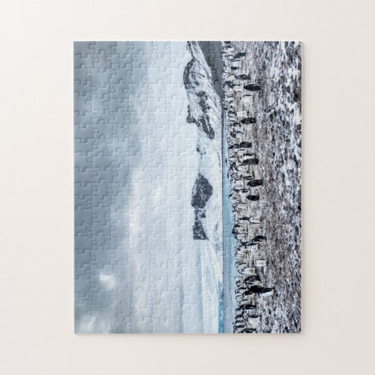 Chinstrap Pinguin-Kolonien-Landschaft Puzzle (Vertikal)