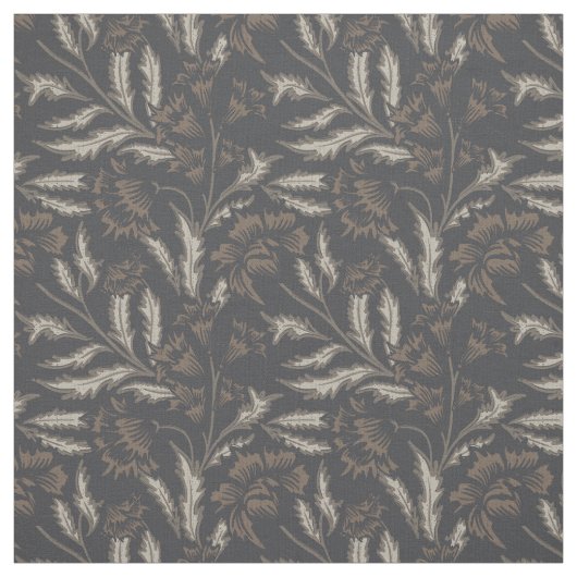 Chintz-Blumenmuster Schwarz Monochrom Stoff (Muster)