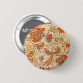 Chintz Paisley Antik Blumenmuster Button (Vorne & Hinten)