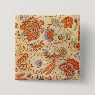 Chintz Paisley Antik Blumenmuster Button