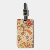 Chintz Paisley Antik Blumenmuster Gepäckanhänger (Vorderseite vertikal)