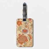 Chintz Paisley Antik Blumenmuster Gepäckanhänger (Rückseite vertikal)