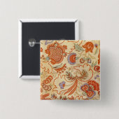 Chintz Paisley Antike Muster Button (Vorne & Hinten)