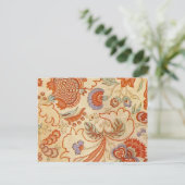 Chintz Paisley Antike Muster Postkarte (Stehend Vorderseite)