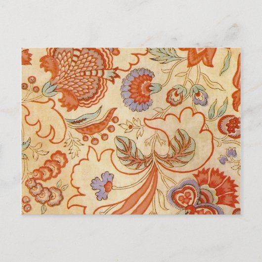 Chintz Paisley Antike Muster Postkarte (Vorderseite)