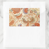 Chintz Paisley Antike Muster Rechteckiger Aufkleber (Tasche)