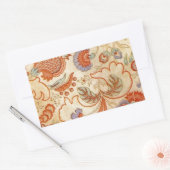 Chintz Paisley Antike Muster Rechteckiger Aufkleber (Umschlag)