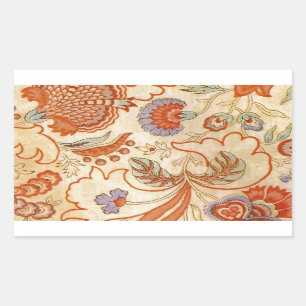 Chintz Paisley Antike Muster Rechteckiger Aufkleber