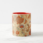 Chintz Paisley Antike Muster Zweifarbige Tasse (Mittel)