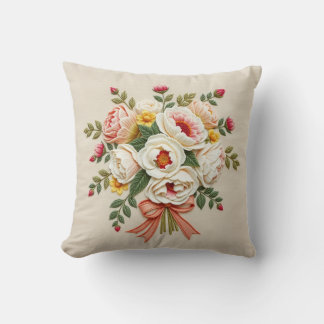 Chintz-Rosengarten-Blumenstrauß-Wurfkissen Kissen