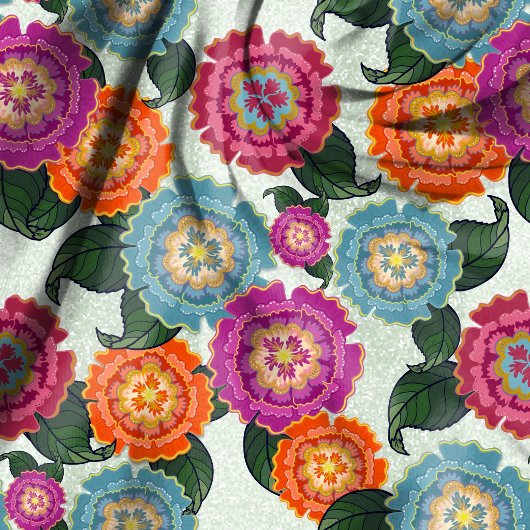 Chintz-Wiese Große Blumen-Kunst Nahtlos Stoff