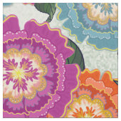 Chintz-Wiese Große Blumen-Kunst Nahtlos Stoff (Nahaufnahme)