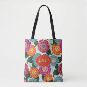 Chintz-Wiesen-Blumenkunst-Monogramm-Geschenk Tasche (Vorderseite)