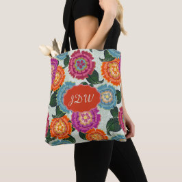Chintz-Wiesen-Blumenkunst-Monogramm-Geschenk Tasche
