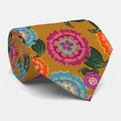 Chintz-Wiesen-Blumenkunstmuster Krawatte (Gerollt)