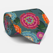 Chintz-Wiesen-Blumenkunstmuster Krawatte (Gerollt)
