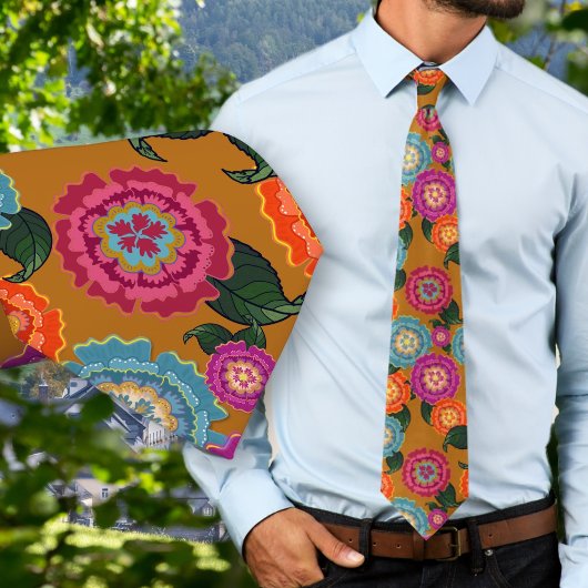 Chintz-Wiesen-Blumenkunstmuster Krawatte