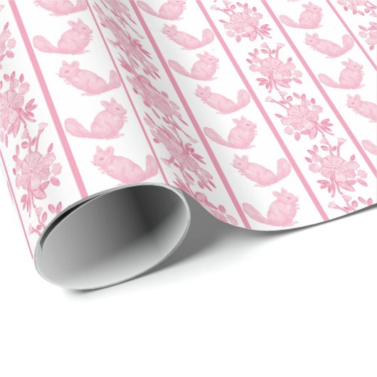 Chintzy Chinchilla Wrapping Paper (Pink) Geschenkpapier (Rolleneckpunkt)
