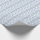 Chintzy Chinchilla Wrapping Paper (Slate Blue) Geschenkpapier (Ecke)