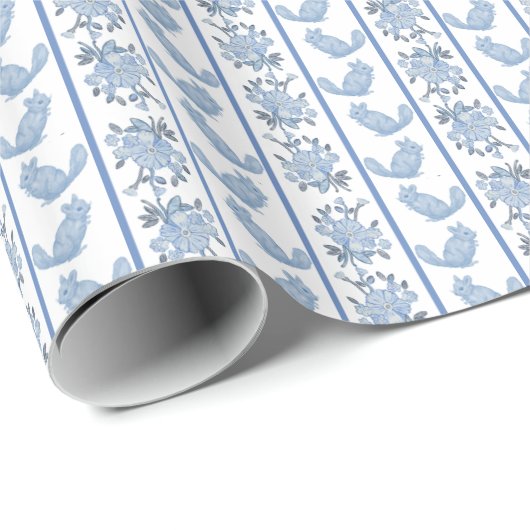 Chintzy Chinchilla Wrapping Paper (Slate Blue)  Geschenkpapier (Rolleneckpunkt)