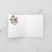 Chintzy Dark Pink Wilde Rose Leere Karte (Innenseite)