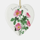 Chintzy Dark Pink Wilde Rose Liebe Mama Keramik O Ornament (Rechts)