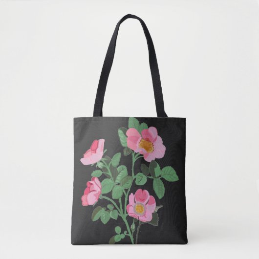 Chintzy Dark Pink Wilde Rose Tasche (Vorderseite)