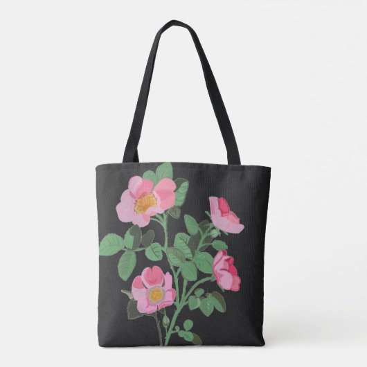 Chintzy Dark Pink Wilde Rose Tasche (Rückseite)