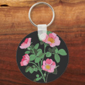 Chintzy Pink Wilde Rose Schlüsselanhänger (Vorderseite)