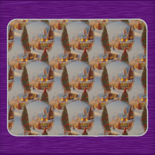 Chintzy Village Christmas Tree Snow Globe Muster Mousepad