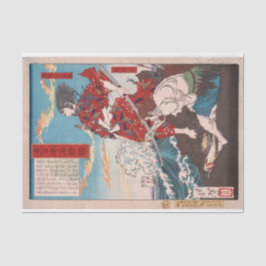 Chinzei Hachirō Tametomo und Oniyashi am Strand Seidenpapier