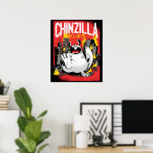 Chinzilla Chinchilla Monster Poster (Heimbüro)