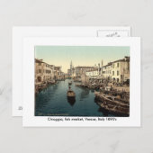 Chioggia, Fischmarkt, Venedig, Italien 18… Postkarte (Vorne/Hinten)
