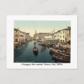 Chioggia, Fischmarkt, Venedig, Italien 18… Postkarte (Vorderseite)