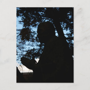 Chion-in-Tempel-Silhouette, Kyoto, Japan Postkarte