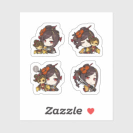 Chiori Genshin Impact 4er Stickerbogen Aufkleber