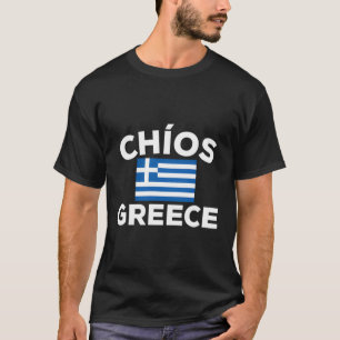 Chios Griechenland Griechische Flagge Stadt Hellas T-Shirt