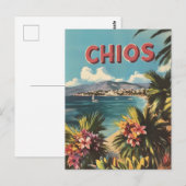 Chios Vintag Postkarte (Vorne/Hinten)
