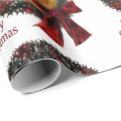 Chiow Chow Christmas Wreath Geschenkpapier (Rolleneckpunkt)