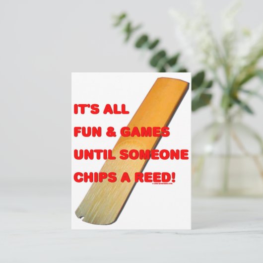 Chip A Reed Postkarte (Stehend Vorderseite)