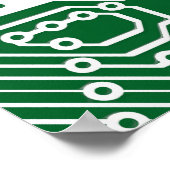 Chip auf der gedruckten Leiterplatte mit Ihrem Nam Poster (Ecke)