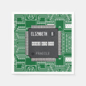 Chip auf der gedruckten Leiterplatte mit Ihrem Nam Serviette (Vorderseite)