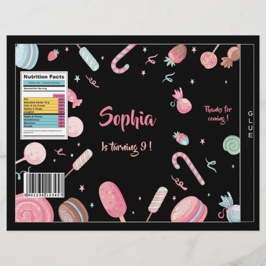 Chip Bag Candyland Black Gastgeschenk Bag Flyer (Vorne)