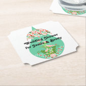 Chip Board Untersetzer für Polterabend Peach Green (angewinkelt)