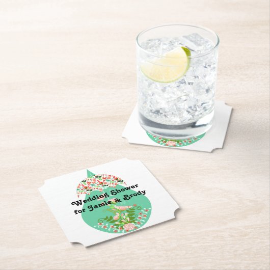 Chip Board Untersetzer für Polterabend Peach Green (Vor Ort)