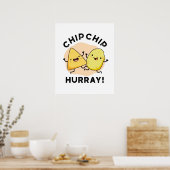 Chip Chip Hooray Funny Happy Crisps Pub Poster (Küche)