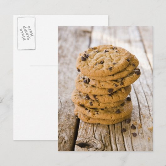 Chip-Cookies 2 Postkarte (Vorne/Hinten)