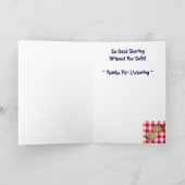 Chip-Cookies Schokolade Gingham Picnic Pattern Dankeskarte (Innenseite)