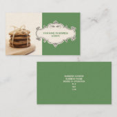 Chip-Cookies-Visitenkarten für Schokolade {Green} Visitenkarte (Vorne/Hinten)