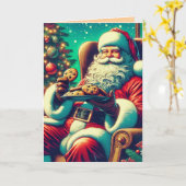 Chip-Cookies von Santa Chocolate | Weihnachten Karte (Gelbe Blume)